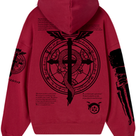 HOODIE/CANGURO ROJO ITALIANO EDWARD ELRIC - FMA