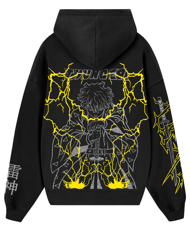 Hoodie/ canguro negro - Thunder Perlado K.N.Y