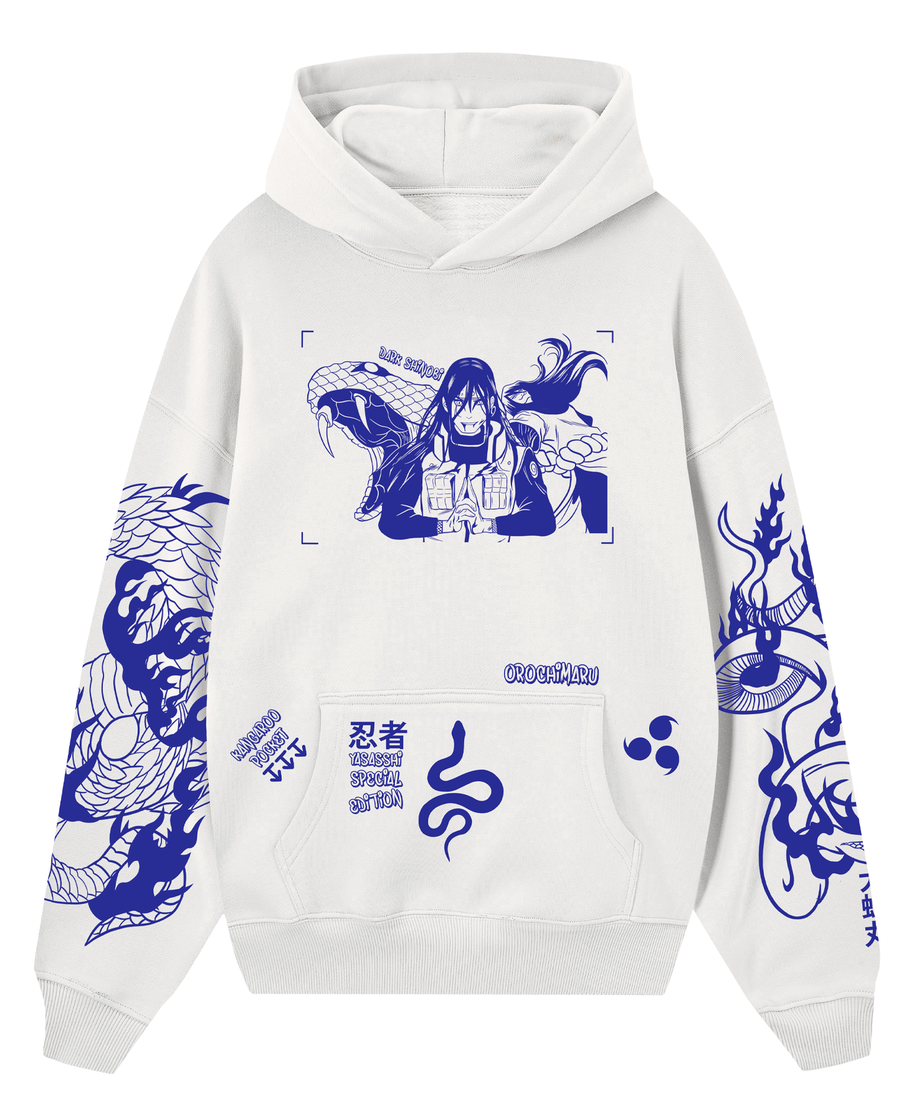 Hoodie/ Canguro Blanco -  Nija Oscuro Orochimaru
