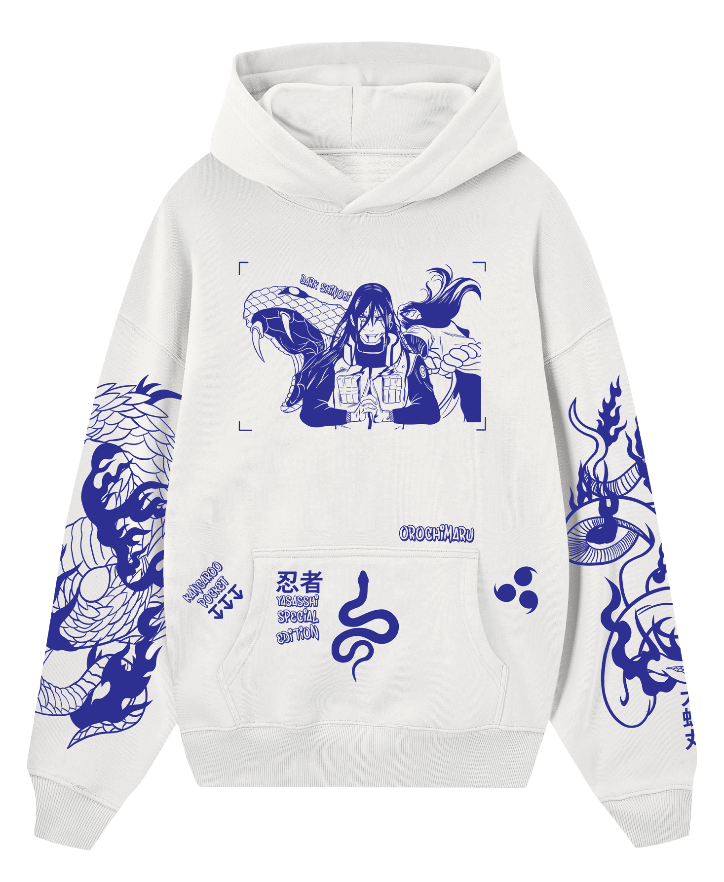 Hoodie/ Canguro Blanco -  Nija Oscuro Orochimaru