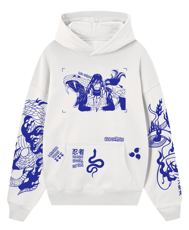 Hoodie/ Canguro Blanco -  Nija Oscuro Orochimaru