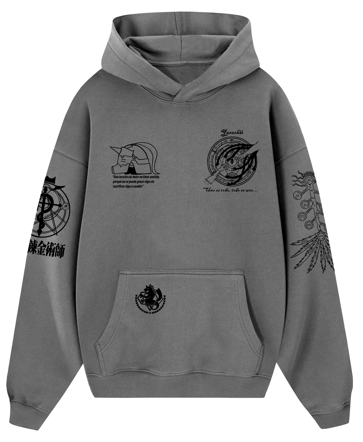 Hoodie/ Canguro Gris Acero - Alphonse  F.M.A