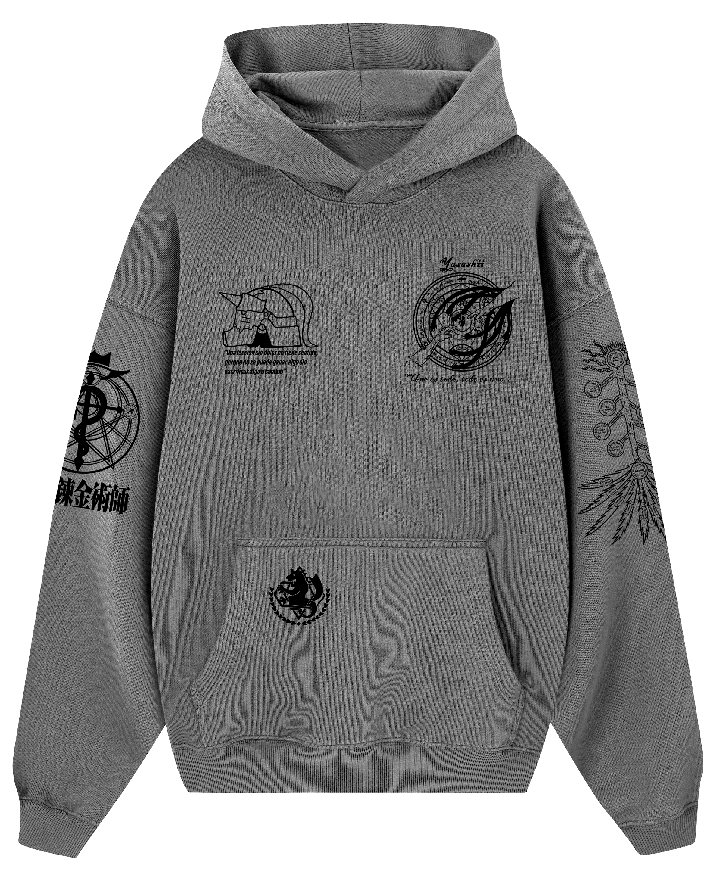 Hoodie/ Canguro Gris Acero - Alphonse  F.M.A