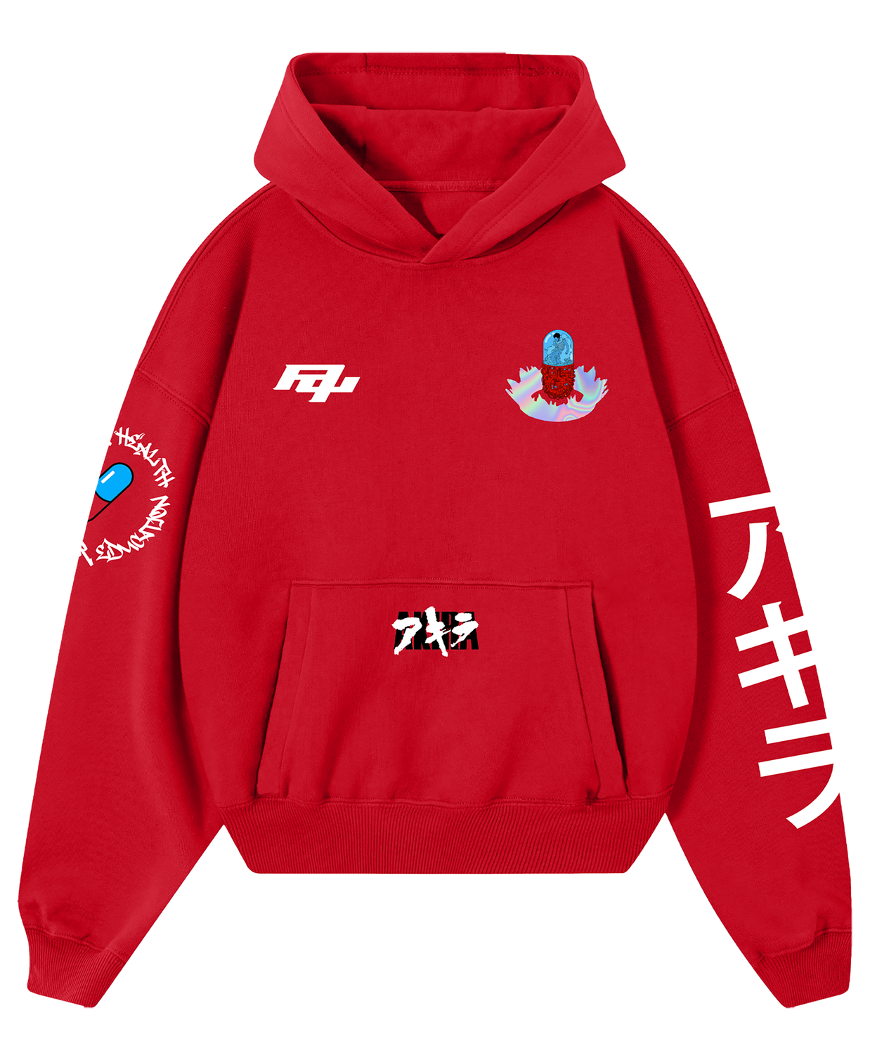Hoodie/Canguro Rojo Akira - Boxy FIT