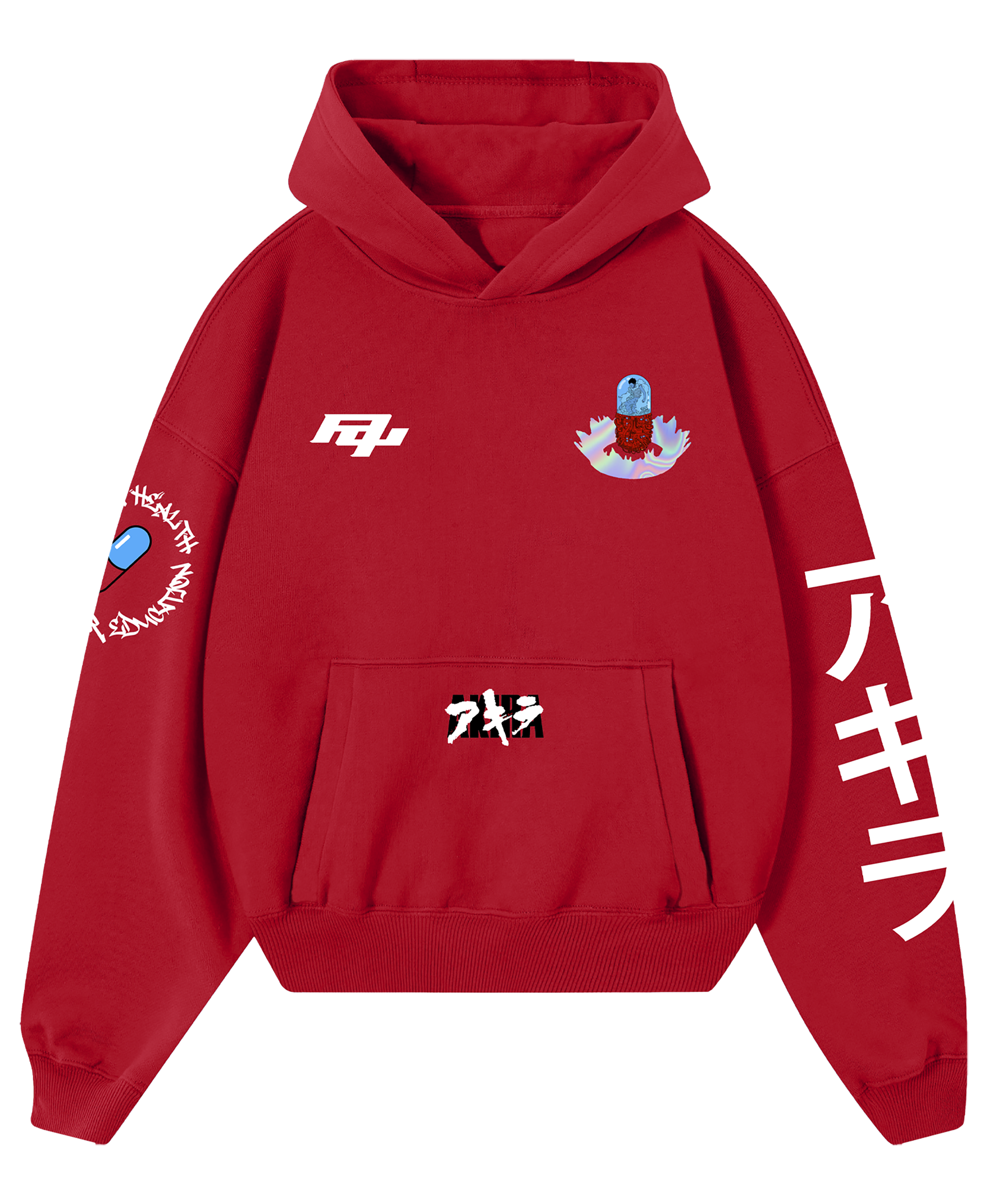 Hoodie/Canguro Rojo Akira - Boxy FIT
