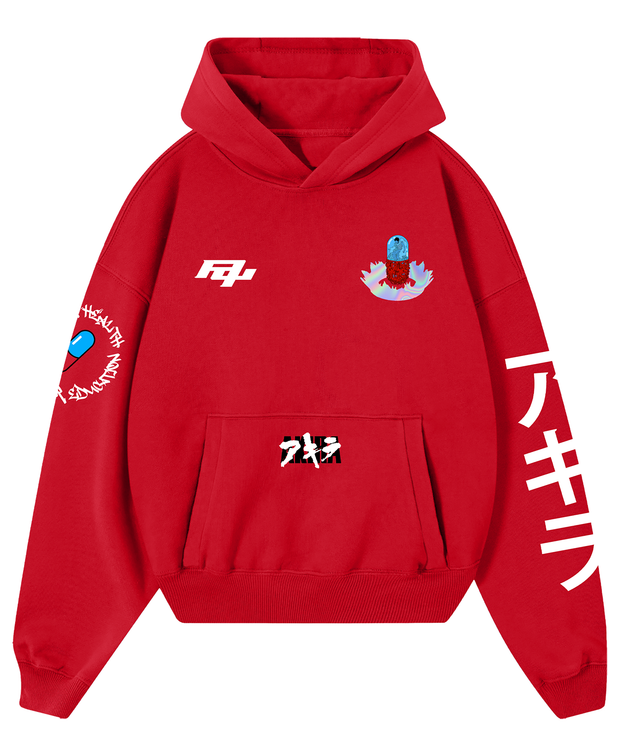 Hoodie/Canguro Rojo Akira - Boxy FIT