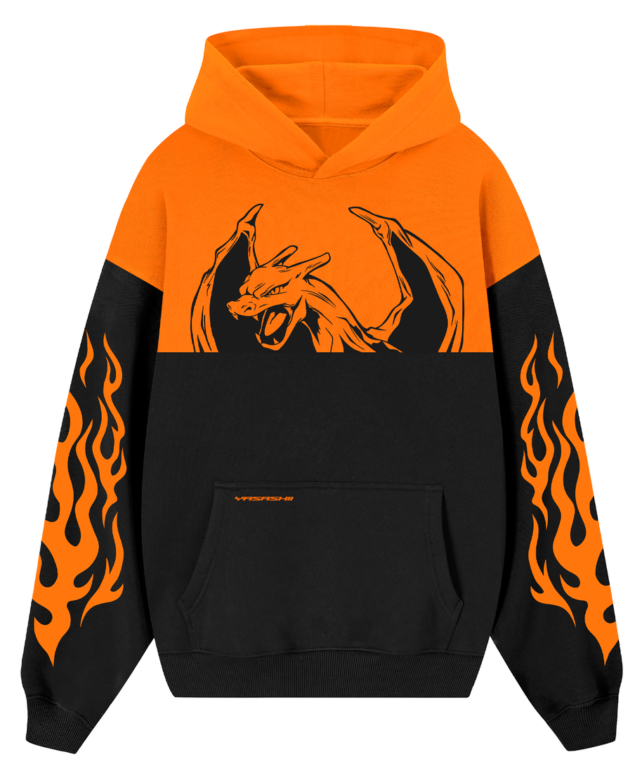 Hoodie / Canguro Bicolor Flame Charizard