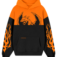 Hoodie / Canguro Bicolor Flame Charizard