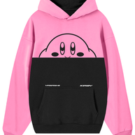 Hoodie/ Canguro Bicolor Kirby Manga Rosa