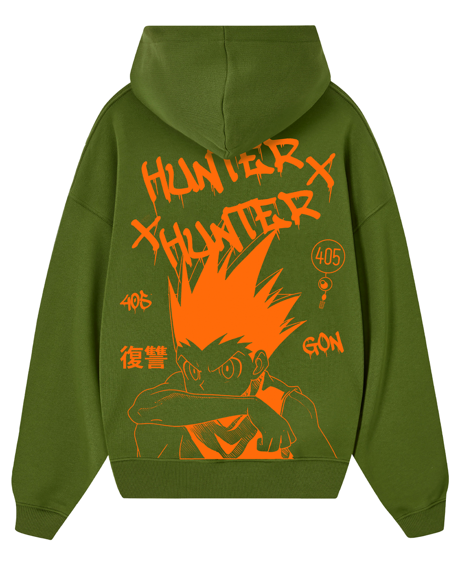 Hoodie/ Canguro Verde - GON HXH Oversize