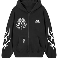 Hoodie/ canguro  Zipper Madara  Black - Naruto