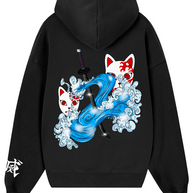 Hoodie/ canguro negro - Tanjiro Primera respiracion