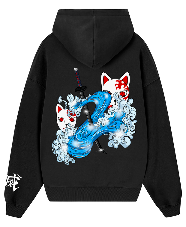 Hoodie/ canguro negro - Tanjiro Primera respiracion
