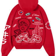 Hoodie/Canguro Rojo Akira - Boxy FIT