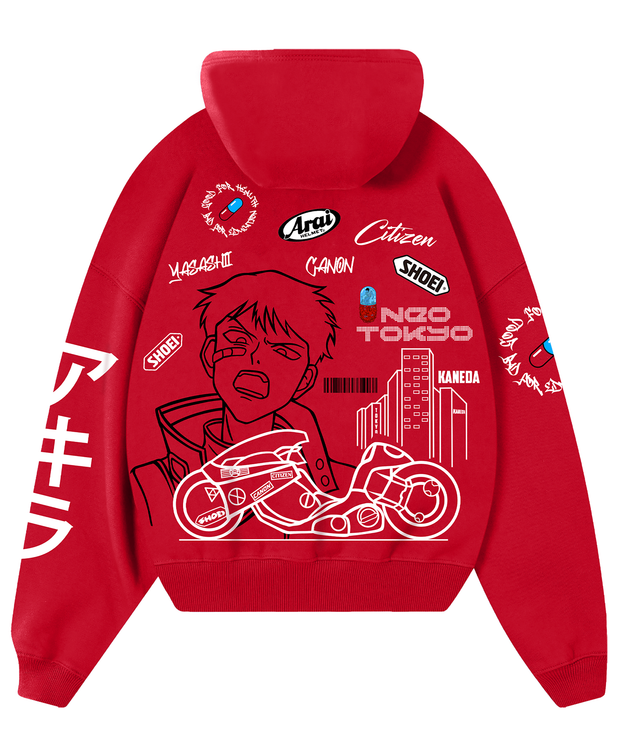 Hoodie/Canguro Rojo Akira - Boxy FIT