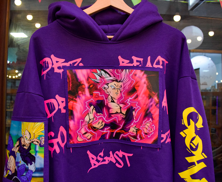 Hoodie/canguro - Gohan Best Morado - Edicion Especial