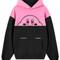 Hoodie/ Canguro Bicolor Kirby manga negra
