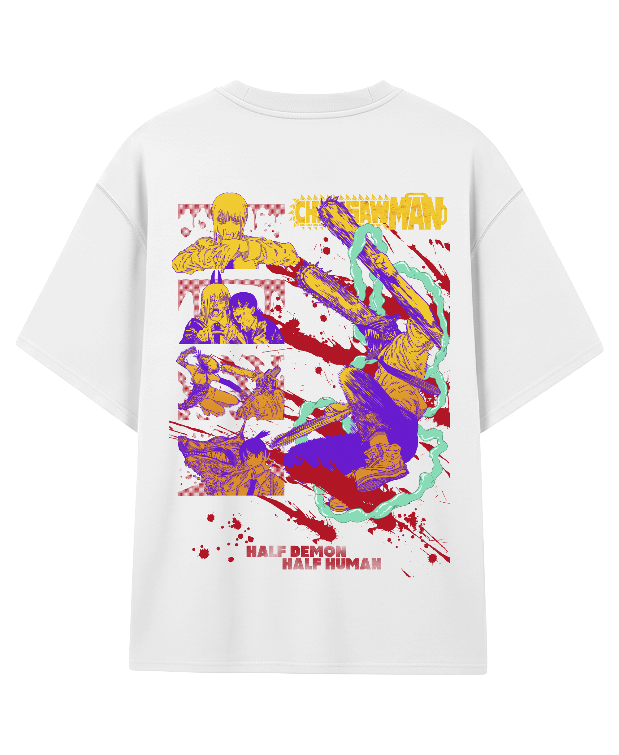 Polera Blanca Chainsaw Man
