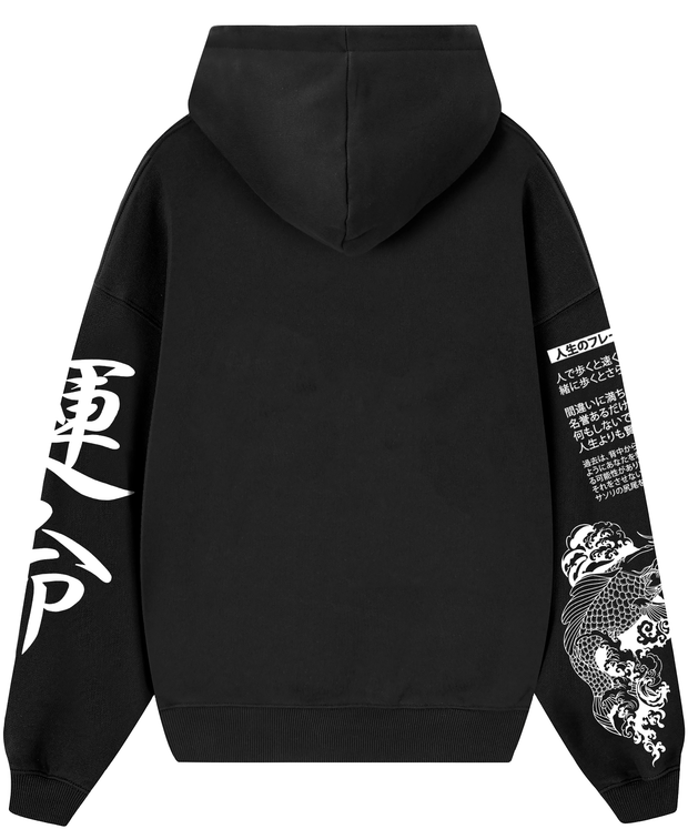 Hoodie/ Canguro Negro Kitsune