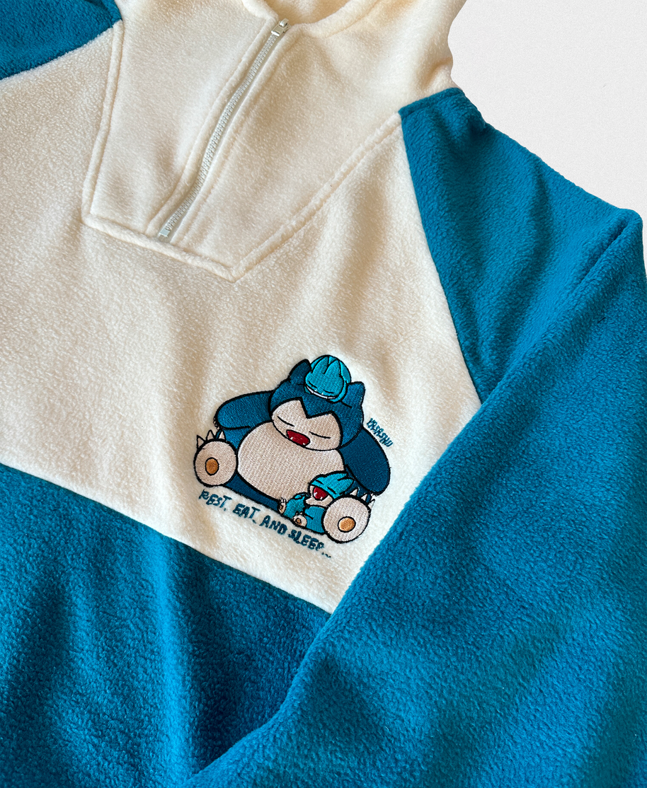 HOODIE/CANGURO POLAR BICOLOR SNORLAX - E. LIMITADA
